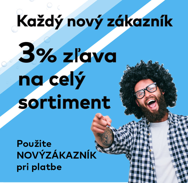 Zákaznícka zľava 3% pre každeho noveho zákazníka