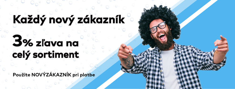 Zákaznícka zľava 3% pre každeho noveho zákazníka
